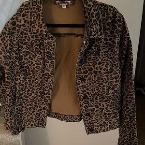 Cheetah jean jacket